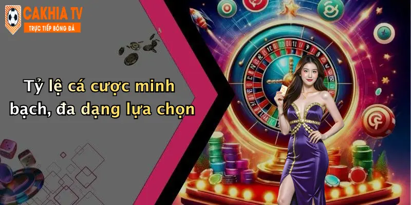 Tỷ lệ cá cược minh bạch, đa dạng lựa chọn
